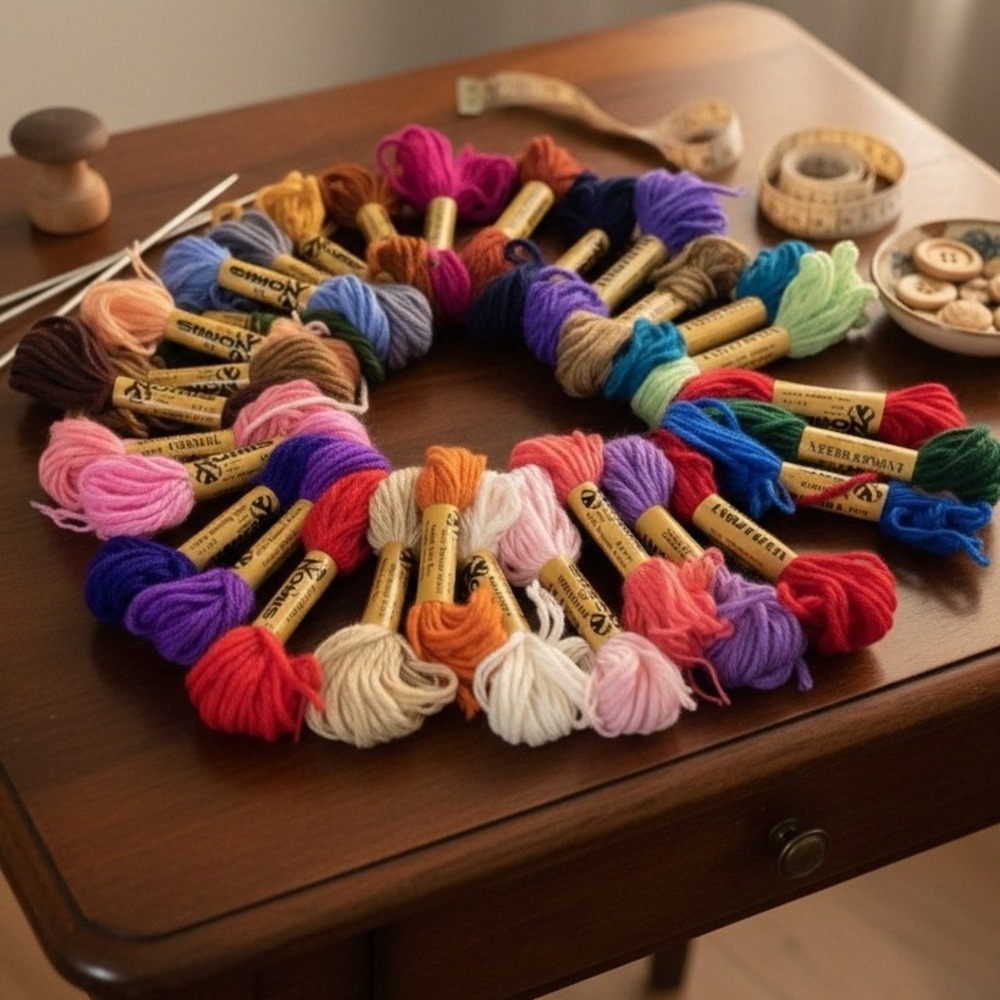 Nomis Needlepoint Crewel Yarn, Lot of 30, 100% Acrylic 3 Ply, Assorted Colors